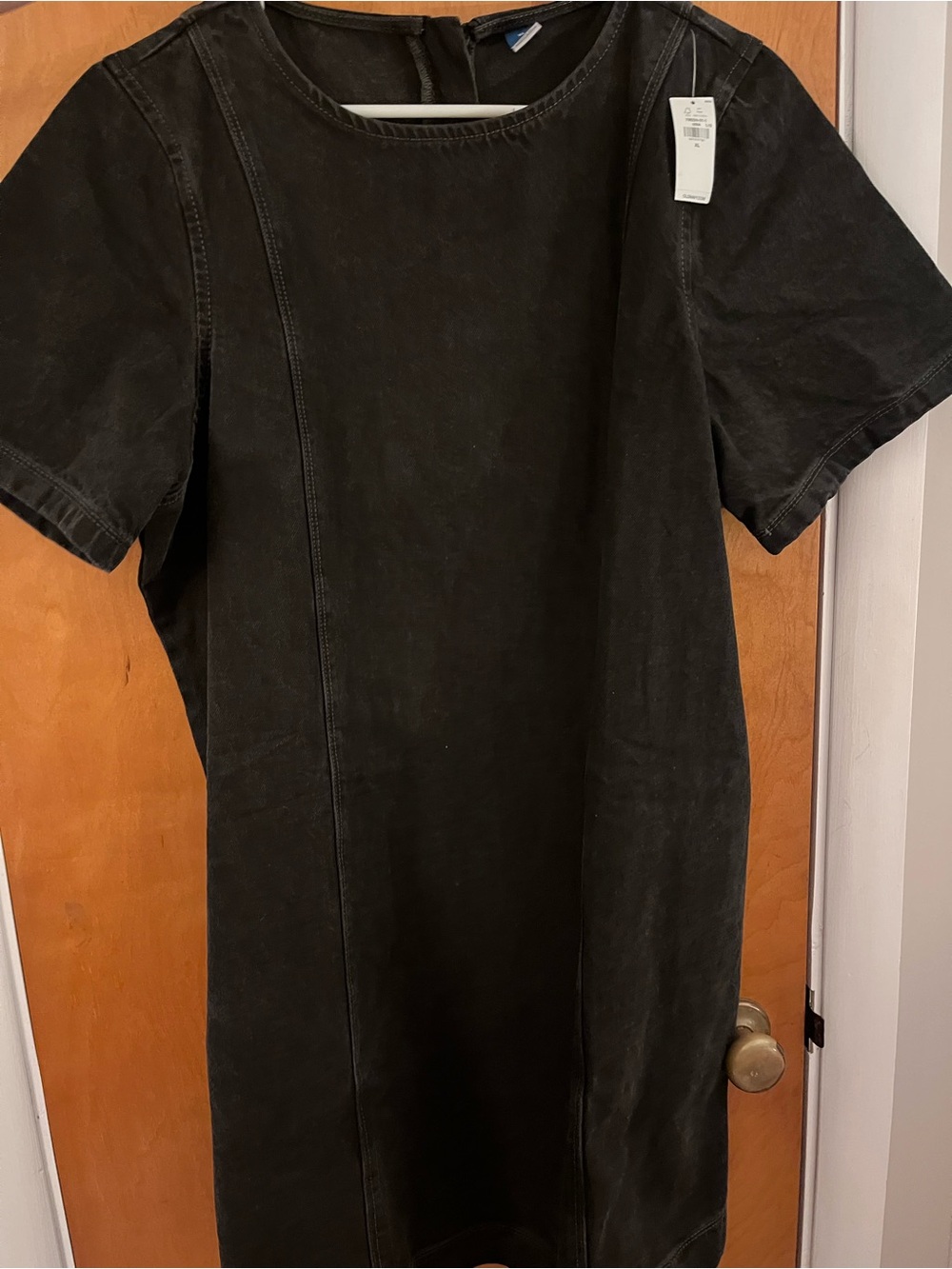 NWT Old Navy Black Denim Dress Short Sleeve -XL